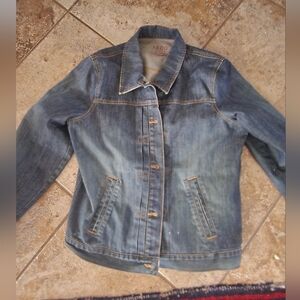 Izod Women's Classic Blue Jean Jacket Size Large